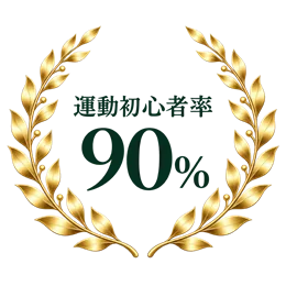 運動初心者率90%